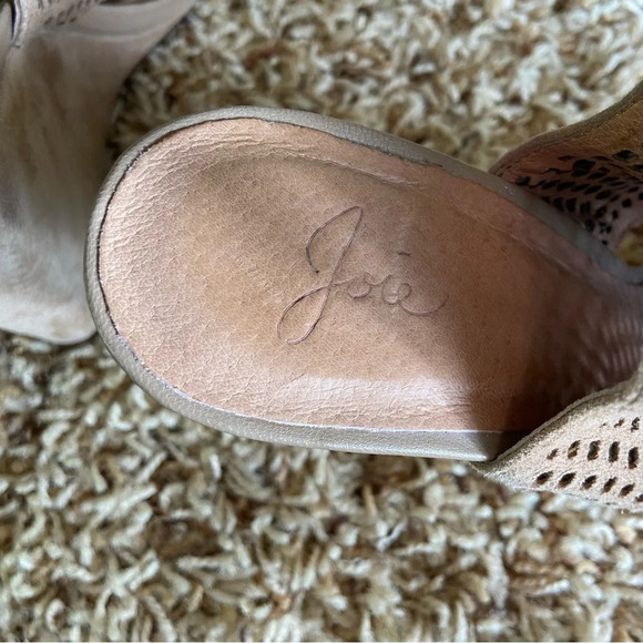 ✨3/$20 Joie Kelley perforated cage peep toe wedges - Picture 7 of 7